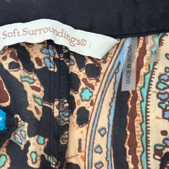 SOFT SURROUNDINGS Aubrey Embroidered Mirrored Beading  Paisley Tunic Dress Top M - Picture 8 of 11